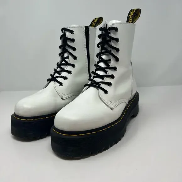 Dr Martens Women's Boots Size 9 Jadon AW004 Polished Smooth Leather - Picture 3 of 14